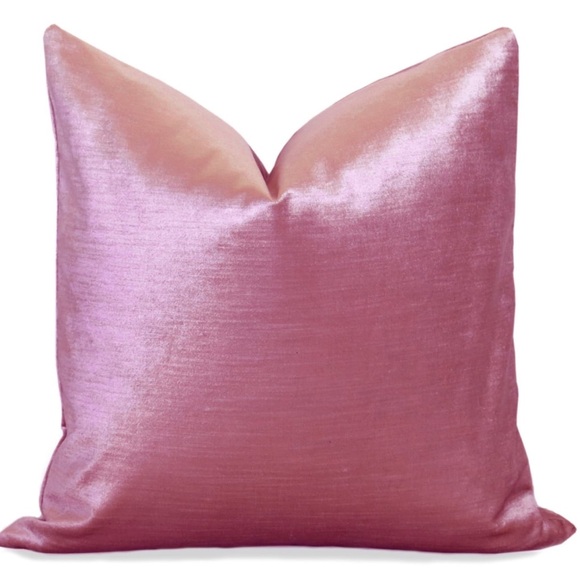 Pink Glisten Velvet Pillow Cover - Set of 2